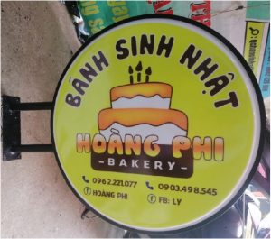 hộp đèn mica tròn
