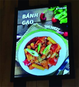Menu đèn led